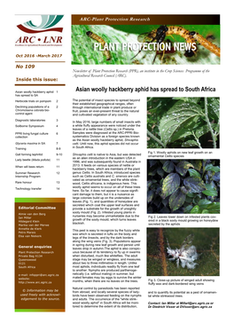 PLANT PROTECTION NEWS Oct 2016 -March 2017