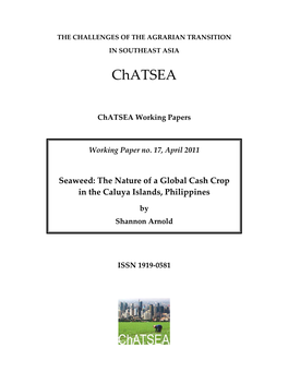 Seaweed: the Nature of a Global Cash Crop in the Caluya Islands, Philippines