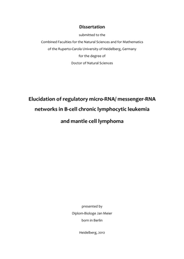 Messenger‐RNA Networks in B‐Cell Chronic Lymphocytic Leukemia