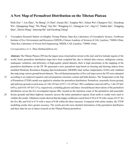 A New Map of Permafrost Distribution on the Tibetan Plateau