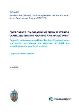 Component 1. Elaboration of Bucharest's Iuds, Capital Investment