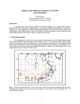 Impacts of the Blizzard of January 23/24, 2005 in the Maritimes