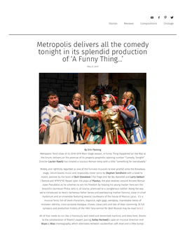 Metropolis Delivers All the Comedy Tonight in Its Splendid Production of ‘A Funny Thing…’