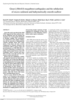 Megathrust Earthquakes and the Subduction of Excess Sediment and Bathymetrically Smooth Seafloor