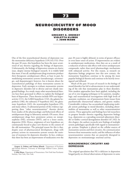 Neurocircuitry of Mood Disorders (PDF)