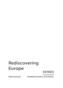 Rediscovering Europe