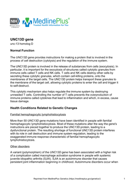 UNC13D Gene Unc-13 Homolog D