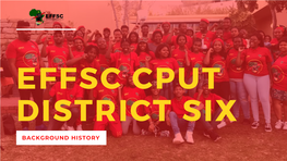 EFFSC District 6 Was Not Allowed to Contest Elections That Before Due to Not Being Affiliated, the EFFSC Bellville Branch Was the Only Branch That Contested That Year