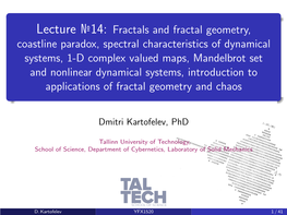 Fractals and Fractal Geometry, Coastline Paradox, Spectral