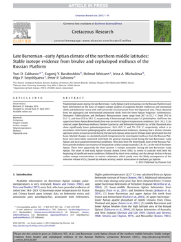 Late Barremian-Early Aptian Climate of the Northern Middle Latitudes