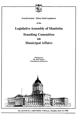 Legislative Assembly of Manitoba Standing Committee on Municipal