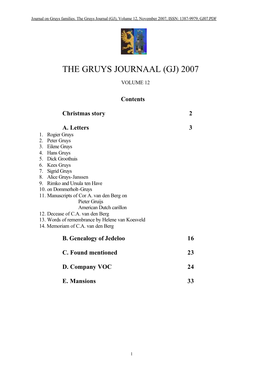 The Gruys Journaal (Gj) 2007