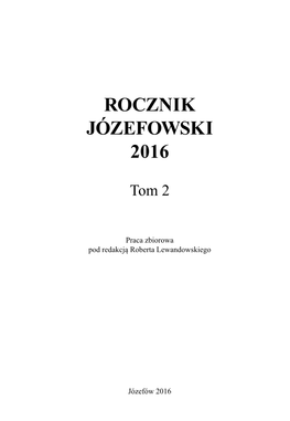 Rocznik Józefowski 2016