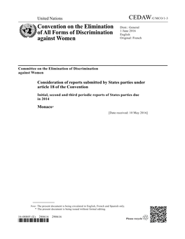 Convention on the Elimination of All Forms of Discrimination Against Women on 18 March 2005