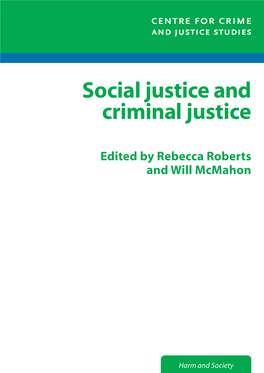 Social Justice and Criminal Justice