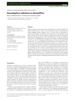 Nonadaptive Radiation in Damselflies