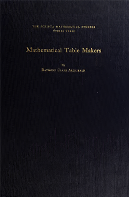 Mathematical Table Makers