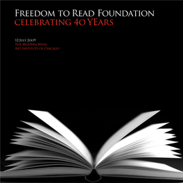 Freedom to Read Foundation Celebrating 4O Years