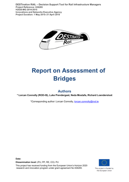 Deliverable 2.2 Report on Assessment of Bridges.Pdf