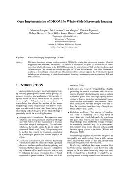 Open Implementation of DICOM for Whole-Slide Microscopic Imaging