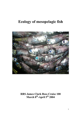 Ecology of Mesopelagic Fish