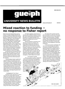 No Response to Fisher Report