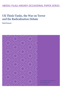 UK Think-Tanks, the War on Terror and the Radicalisation Debate