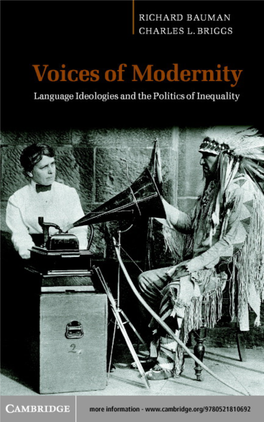 Voices of Modernity: Language Ideologies and the Politics Of