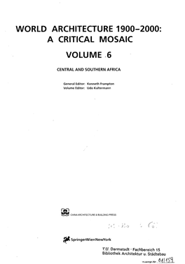 A Critical Mosaic Volume 6