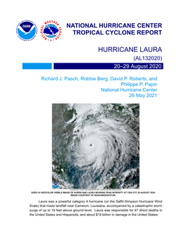 Hurricane Laura Tropical Cyclone Report Has Been Posted