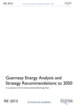 Guernsey Energy Analysis and Strategy Recommendations to 2050