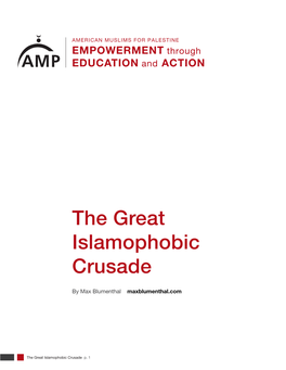 The Great Islamophobic Crusade