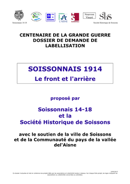 SOISSONNAIS 1914 Le Front Et L'arrière