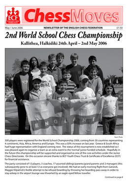 2Nd World School Chess Championship Kallithea, Halkidiki 24Th April – 2Nd May 2006