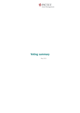Voting Summary May 2021