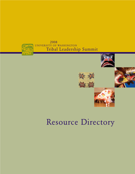2008 Tribal Leadership Summit Resource Directory