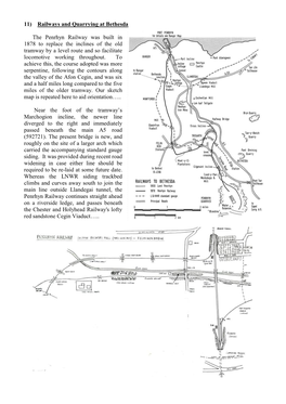 11) Railways and Quarrying at Bethesda the Penrhyn Railway