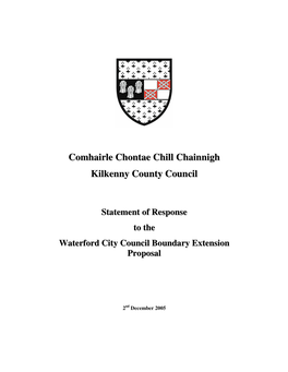 Statement in Response to the Waterford City Council Boundary