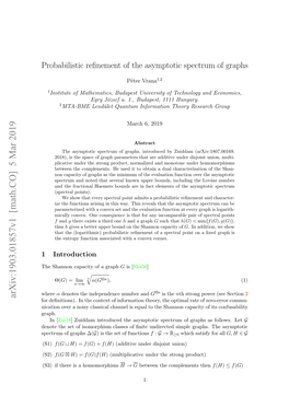 Probabilistic Refinement of the Asymptotic Spectrum of Graphs