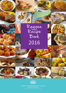 Rayyan Recipe Book 2016 Table of Contents