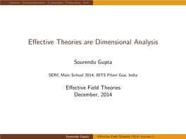 Effective Theories Are Dimensional Analysis