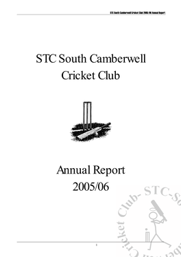 STC South Camberwell Cricket Club Annual Report 2005/06