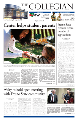 Center Helps Student Parents Fresno State Receives Record Number of Applications