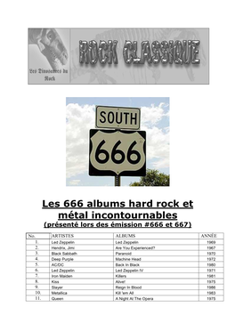 Top 666 Hard Rock Et Metal