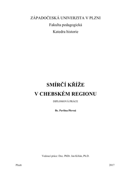 Smírčí Kříže V Chebském Regionu