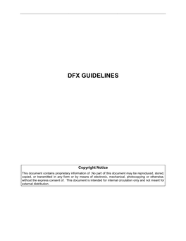 Dfx Guidelines