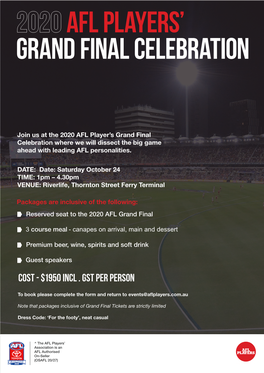 2020 Afl Players' Grand Final Celebration