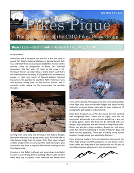 The Newsletter of the CMC Pikes Peak Group