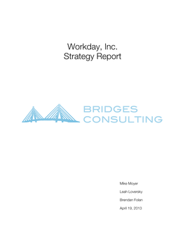 Workday, Inc. Strategy Report