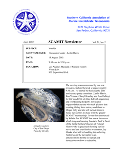 SCAMIT Newsletter Vol. 21 No. 2 2002 June